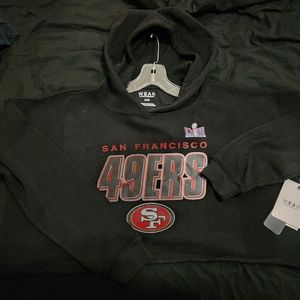 Women's 49ers Crop Superbowl Hoodie by Erin Andrews